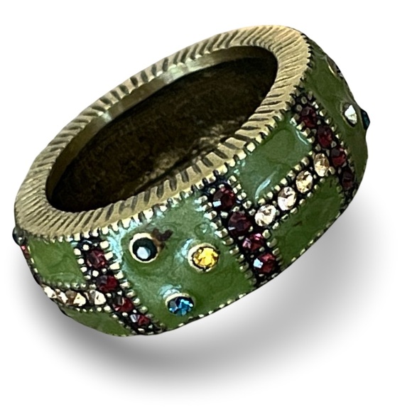 Heidi Daus Enameled Swarovski Crystal Stacking Ring Set Size 8 - Picture 14 of 16